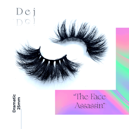 Dramatic 25mm mink lashes 'The Face Assassin'